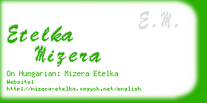 etelka mizera business card